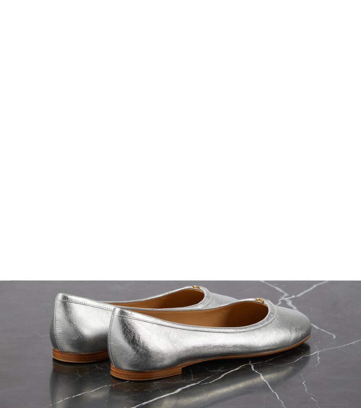 Chloé Marcie metallic leather ballet flats Chloe