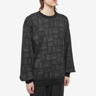 VTMNTS Men's Barcode Monogram Crew Knit in Black/Black