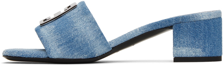 Givenchy Blue 4G Denim Mules Givenchy