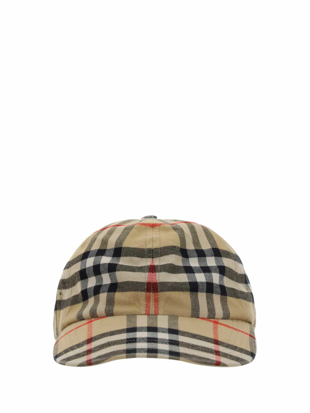 Photo: Burberry Baseball Cap With Check Print
