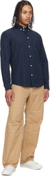 Burberry Navy Roland Check Shirt