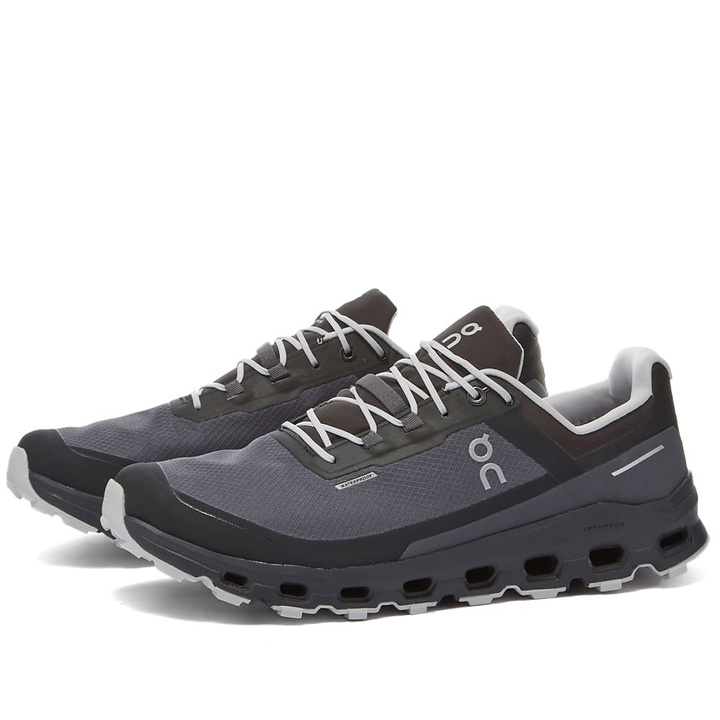 Photo: ON Men's Running Cloudvista Waterproof Sneakers in Eclipse/Black