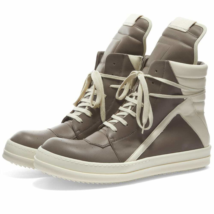 Photo: Rick Owens Men's Geobasket Sneakers in Dust/White