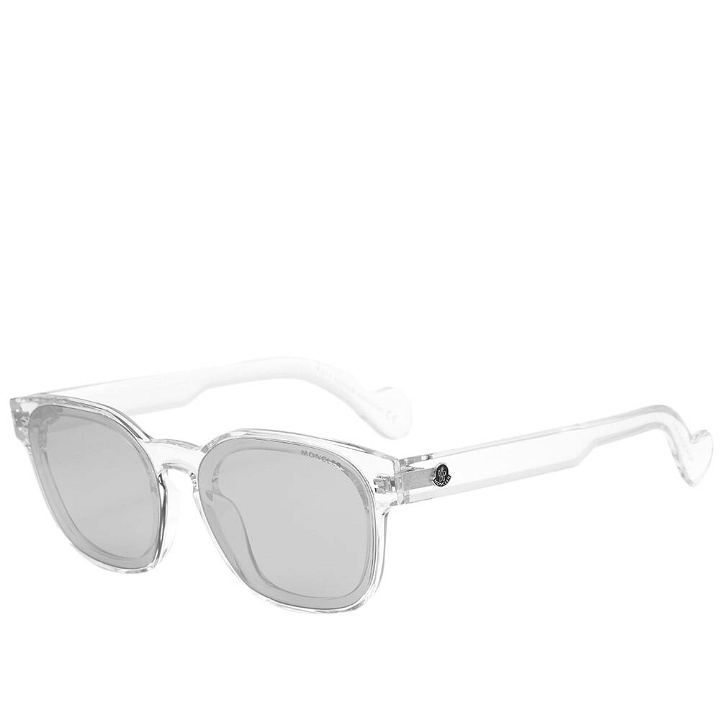 Photo: Moncler Men's ML0086 Sunglasses in Crystal/Mirror