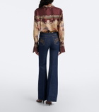 Zimmermann Embroidered flared jeans