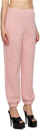 Danielle Guizio Pink Flower Lounge Pants