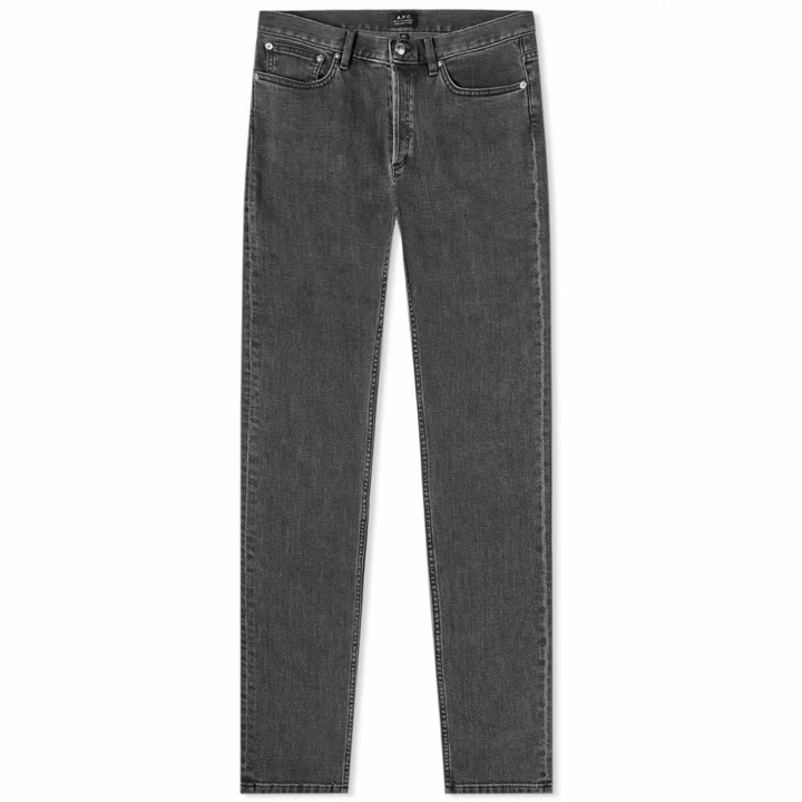 Photo: A.P.C. Men's Petit Standard Jean in Washed Black Stretch