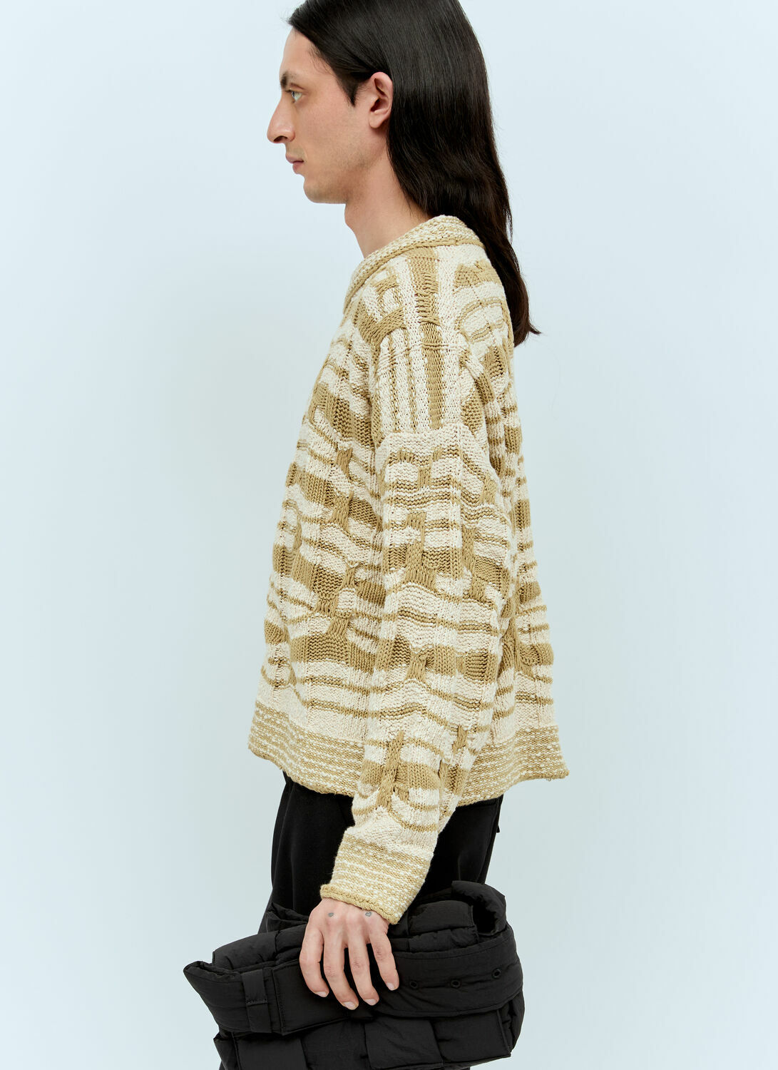 Bottega Veneta Distorted Stripe Knit Sweater