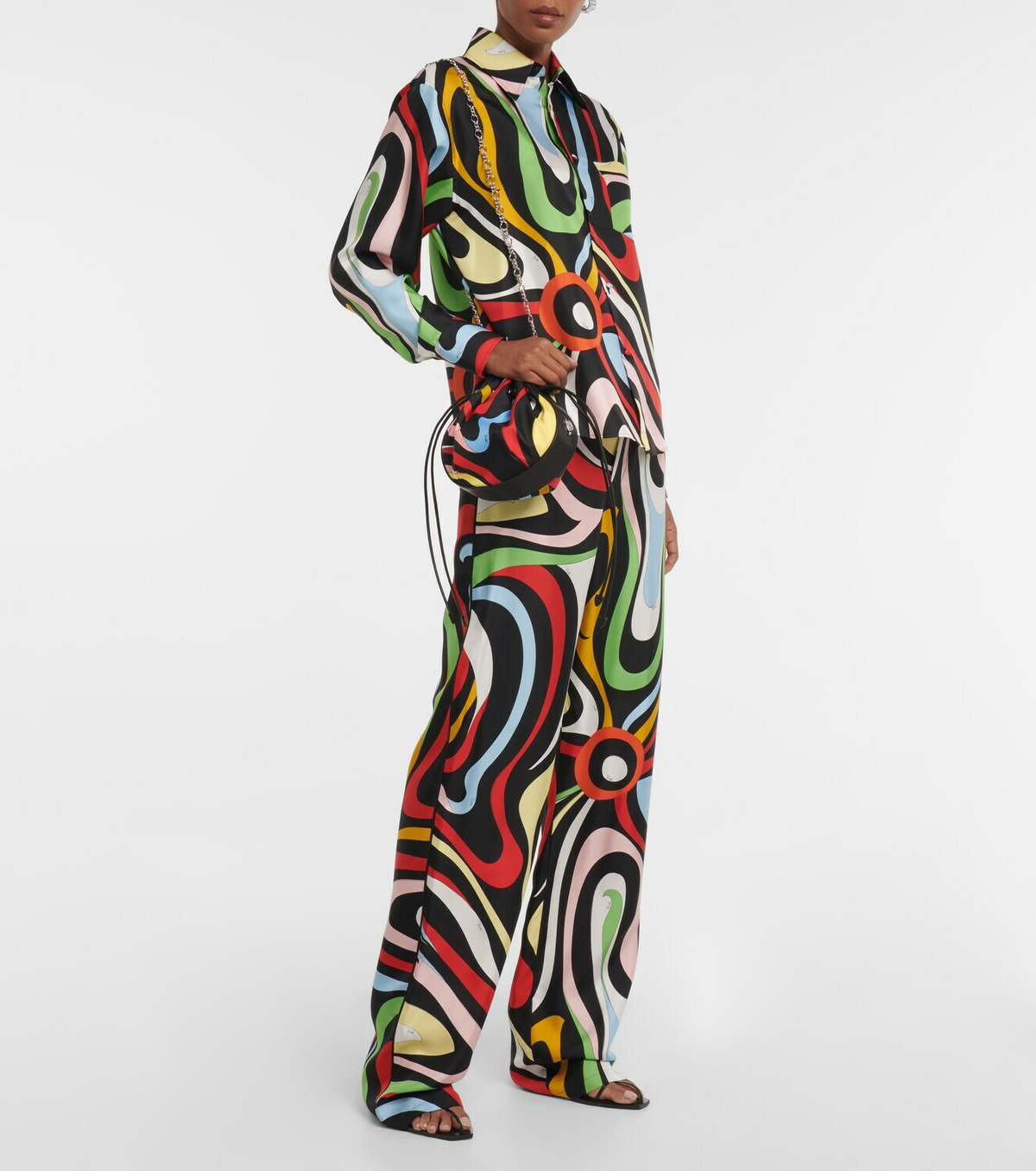 Pucci - Abstract-print pouch shoulder bag Emilio Pucci
