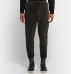 TOM FORD - Slim-Fit Tapered Cotton-Blend Velour Sweatpants - Green