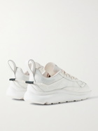 Y-3 - Shiku Run Leather-Trimmed Mesh Sneakers - White