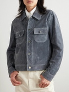 Thom Browne - Cropped Suede Jacket - Gray