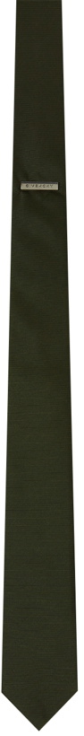 Photo: Givenchy Green Logo Plaque Tie
