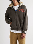 Gallery Dept. - Embellished Cotton-Blend Jersey Zip-Up Hoodie - Gray