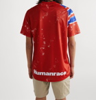 adidas Consortium - Pharrell Williams Human Race Logo-Appliquéd Printed Stretch-Jersey T-Shirt - Red
