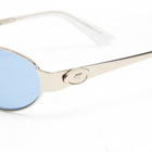 Le Specs Frostbite Sunglasses in Silver/Blue Tint 