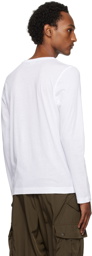 Dries Van Noten White Crewneck Long Sleeve T-Shirt