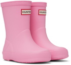 Hunter Kids Pink First Classic Little Kids Rain Boots