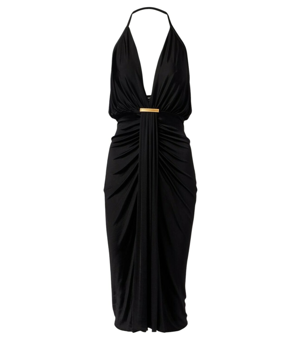【関税&送料込】Tom Ford Gonna Midi Satin Tom Ford Gathered halterneck midi dress TOM FORD