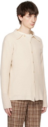 AURALEE Off-White Rib Cardigan