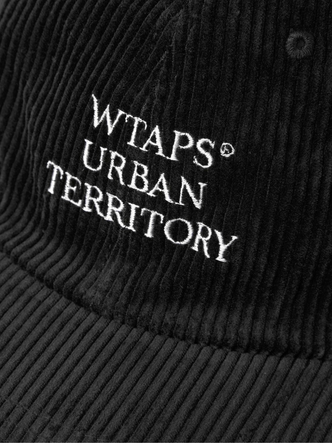 WTAPS - T-6L Logo-Embroidered Cotton-Corduroy Baseball Cap - Black