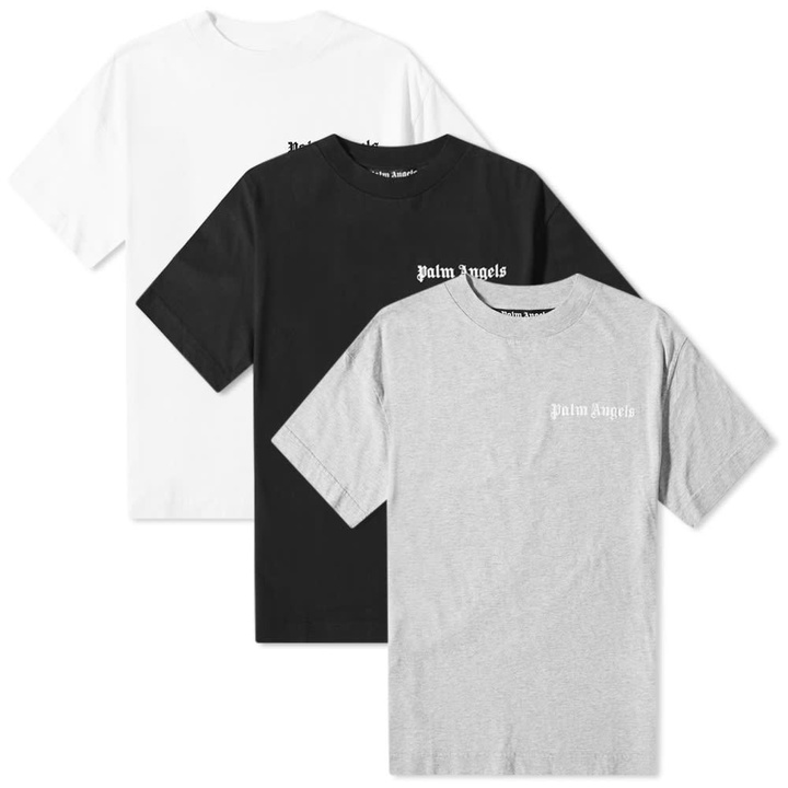 Photo: Palm Angels Logo Tee - 3 Pack