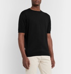 John Smedley - Belden Slim-Fit Knitted Sea Island Cotton T-Shirt - Black