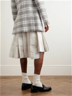 Thom Browne - Pleated Linen Skirt - White
