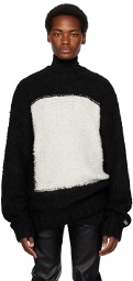 032c Black Groundform Square Shag Sweater