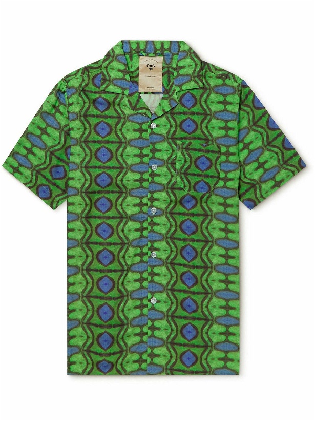 Photo: OAS - The Cuba Camp-Collar Printed Woven Shirt - Green
