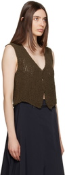 OPEN YY Khaki Asymmetric Vest