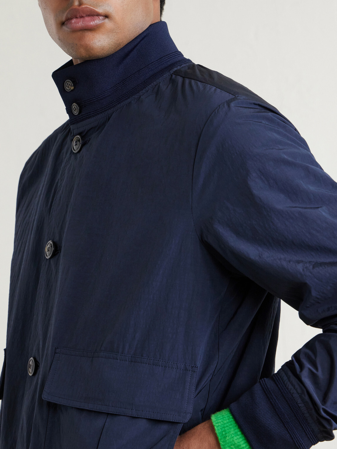 Valstar - Valstarino Shell Bomber Jacket - Blue Valstarino