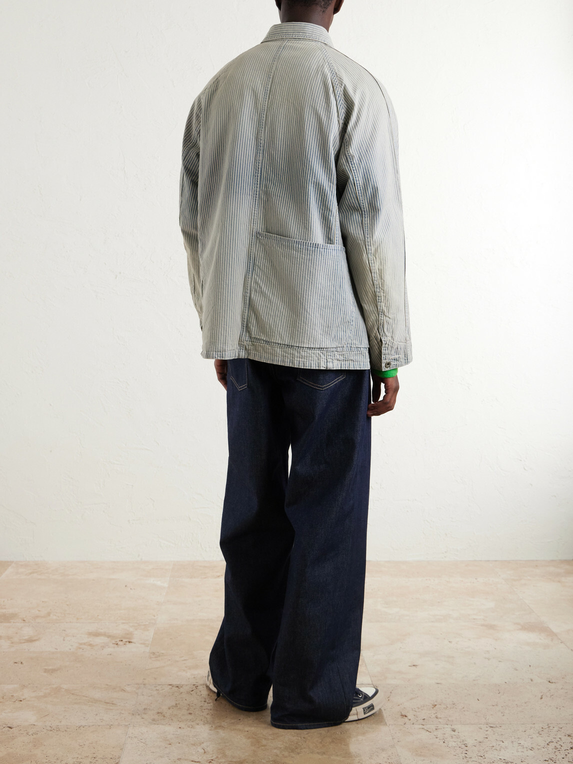 KAPITAL - Liberty Striped Denim Overshirt - Blue