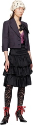 Valentino Navy Plusdepois Print Bow Jacket