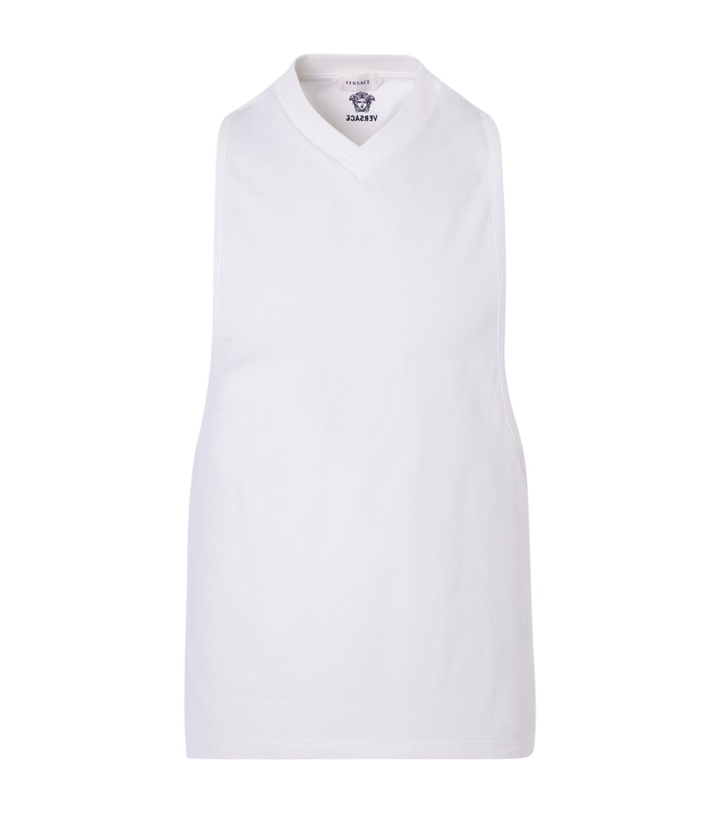 Photo: Versace Cotton-blend jersey tank top