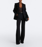 Alex Perry Gathered mesh bodysuit