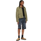 We11done Green Vintage Pin-Tucked Work Jacket