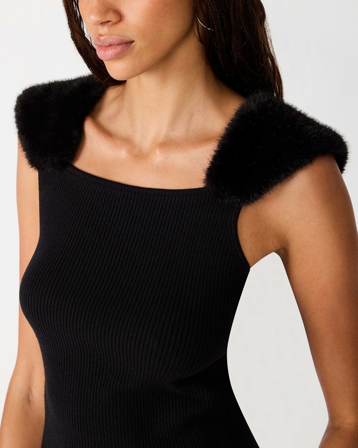 Steve Madden Madelyn Sweater Top in Black