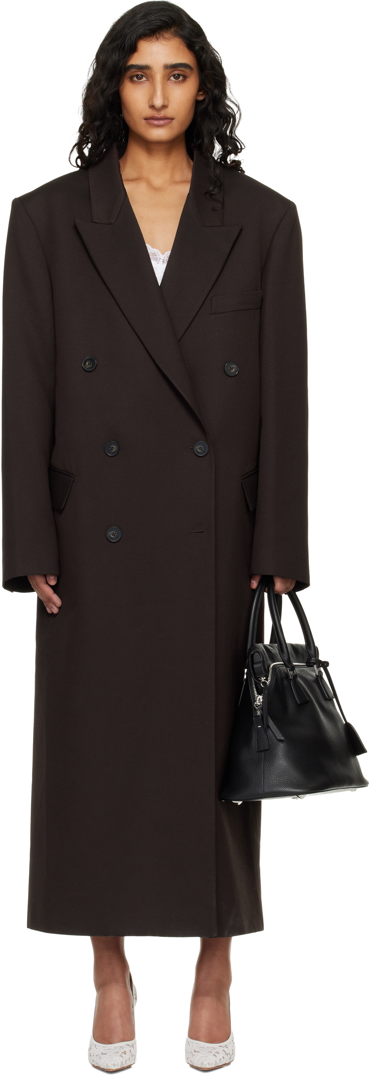The Frankie Shop Brown Jane Long Coat The Frankie Shop