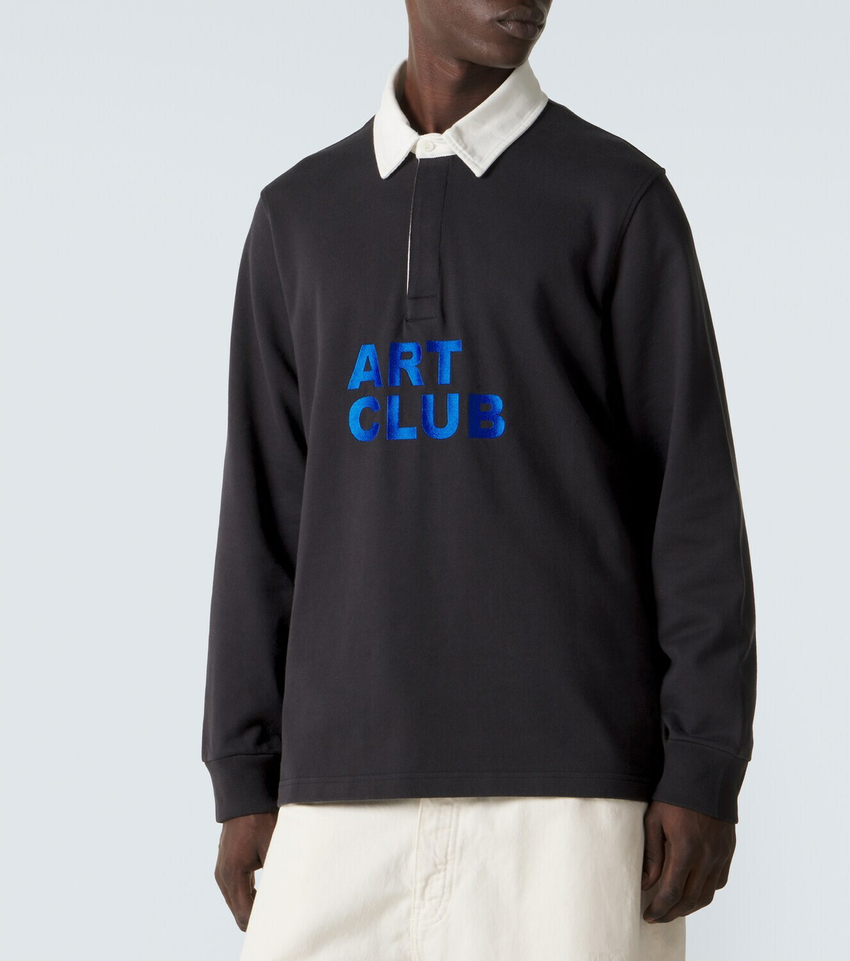 JW Anderson Art Club cotton jersey polo shirt