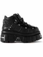 VETEMENTS - New Rock Embellished Platform Sneakers - Black