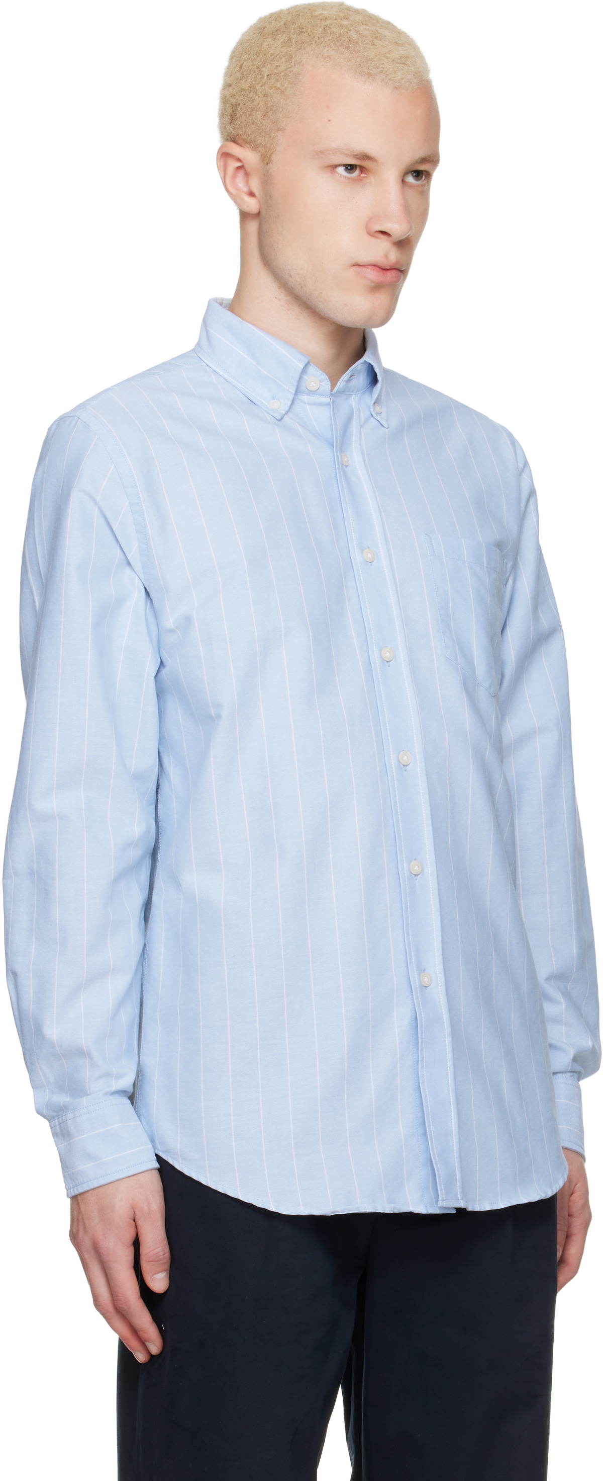 Noah Blue Lightweight Oxford Shirt