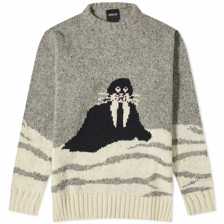 Photo: Howlin by Morrison Men's Howlin' Best Walrus in Town Crew Knit in Grey