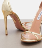 Aquazzura Nuda metallic leather sandals