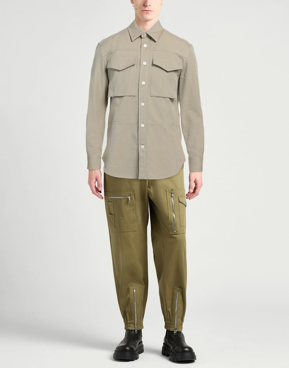 Mcqueen Mens Shirt in Beige