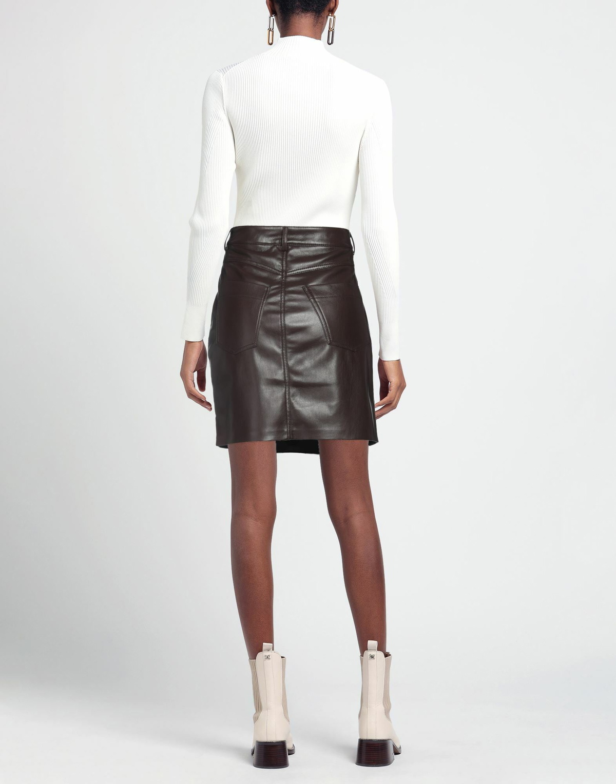 Nanushka Womens Mini skirt Dark in Brown