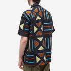 Monitaly Men's 50's Milano Shirt in African Wax Block Print Dave