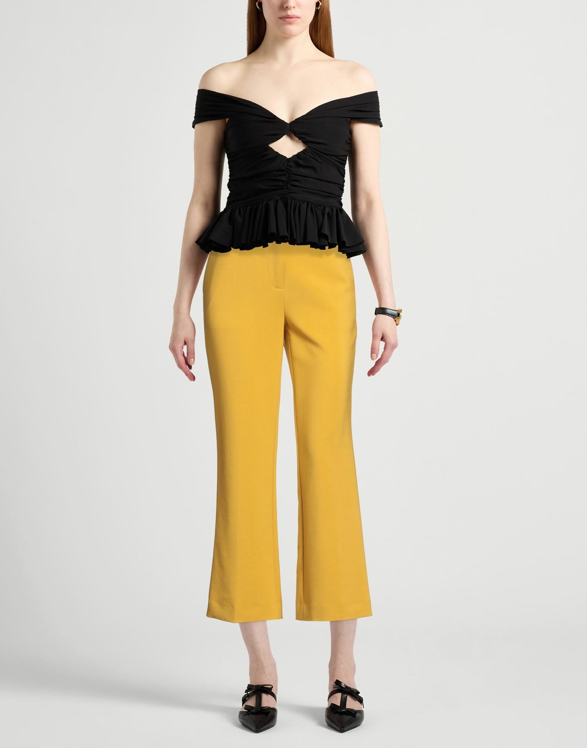 Rochas Womens Pants Marigold