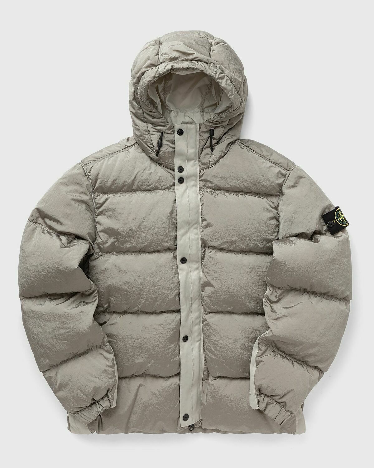 Stone Island Nylon Metal In Econyl Hooded Down Jacket Beige Down 