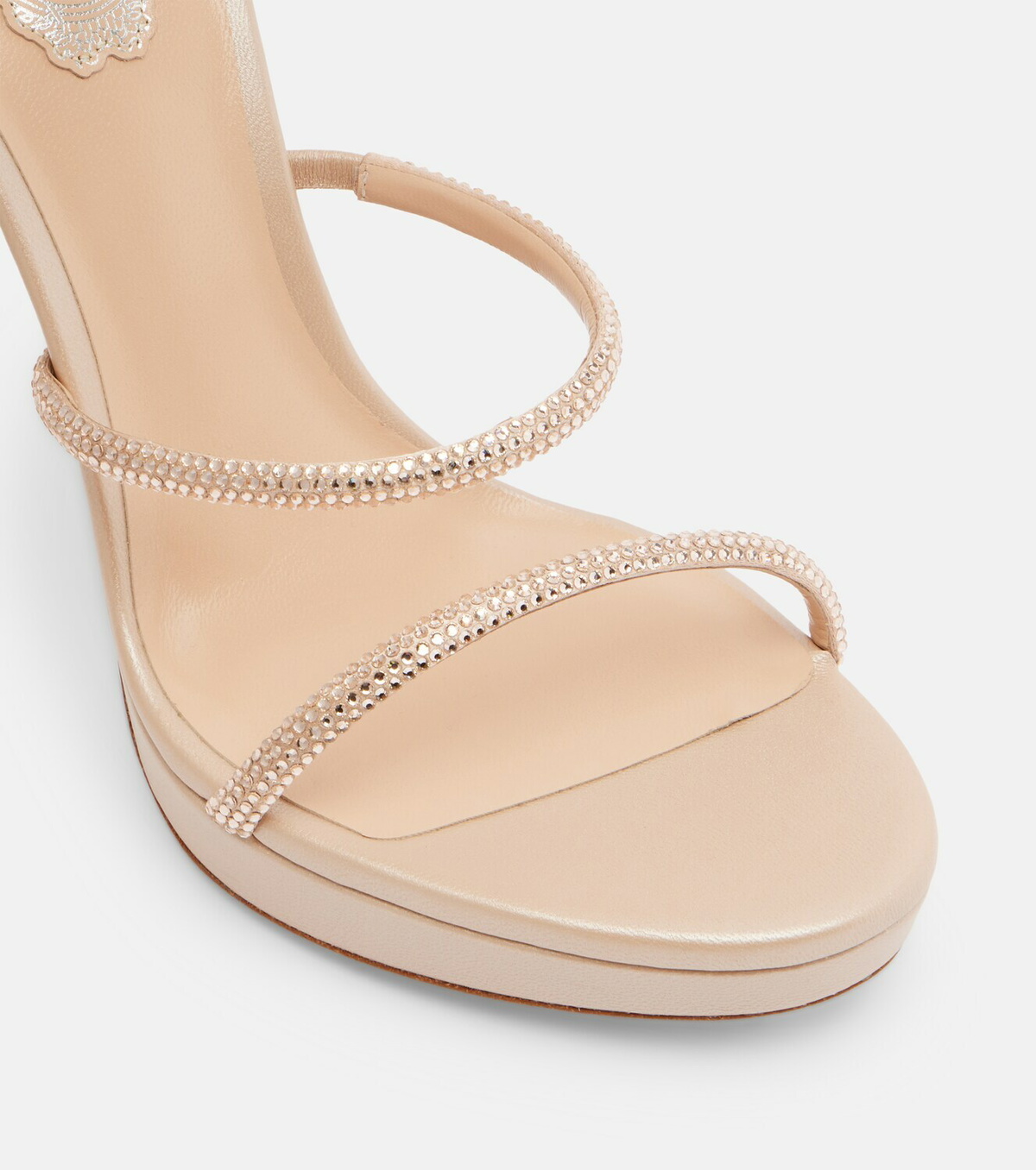 Rene Caovilla Cleo embellished satin sandals